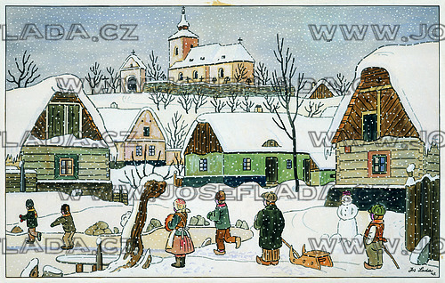 Zima v Hrusicích 1943