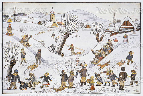 Dětské hry v zimě 1936