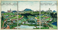 Triptych s českou krajinou (skica) 1934